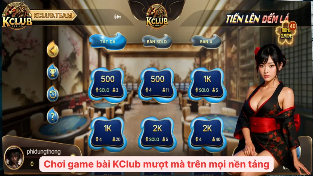 Game Bài KClub – Siêu Phẩm Giải Trí Kỹ Thuật Số Dẫn Đầu 2025 3 Chơi game bài KClub mượt mà trên mọi nền tảng