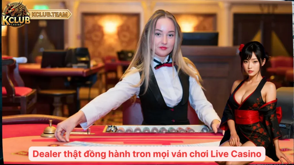 Dealer thật đồng hành trong mọi ván chơi Live Casino