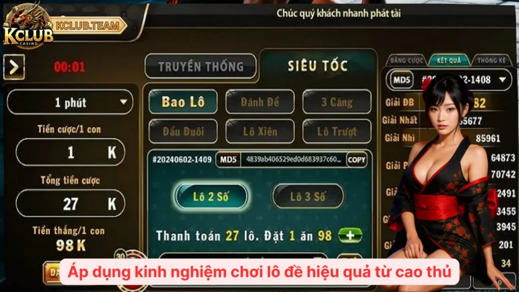 Lô Đề KClub – Bắt Số Nhanh, Ăn Tiền Gọn, Trúng Liền Tay! 4 Áp dụng kinh nghiệm chơi lô đề hiệu quả từ cao thủ