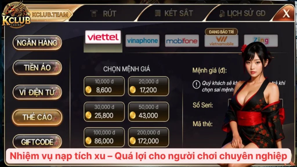 Nhiệm vụ nạp tích xu – Quá lợi cho người chơi chuyên nghiệp