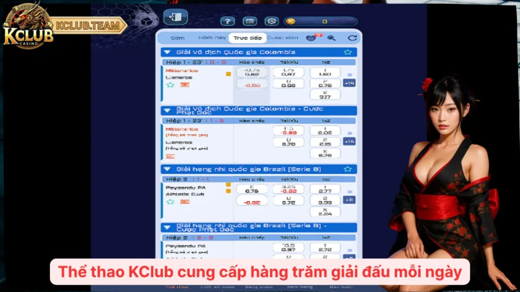 Thể Thao KClub – Cược Mọi Trận Cầu, Sống Trọn Cảm Xúc 2 Thể thao KClub cung cấp hàng trăm giải đấu mỗi ngày